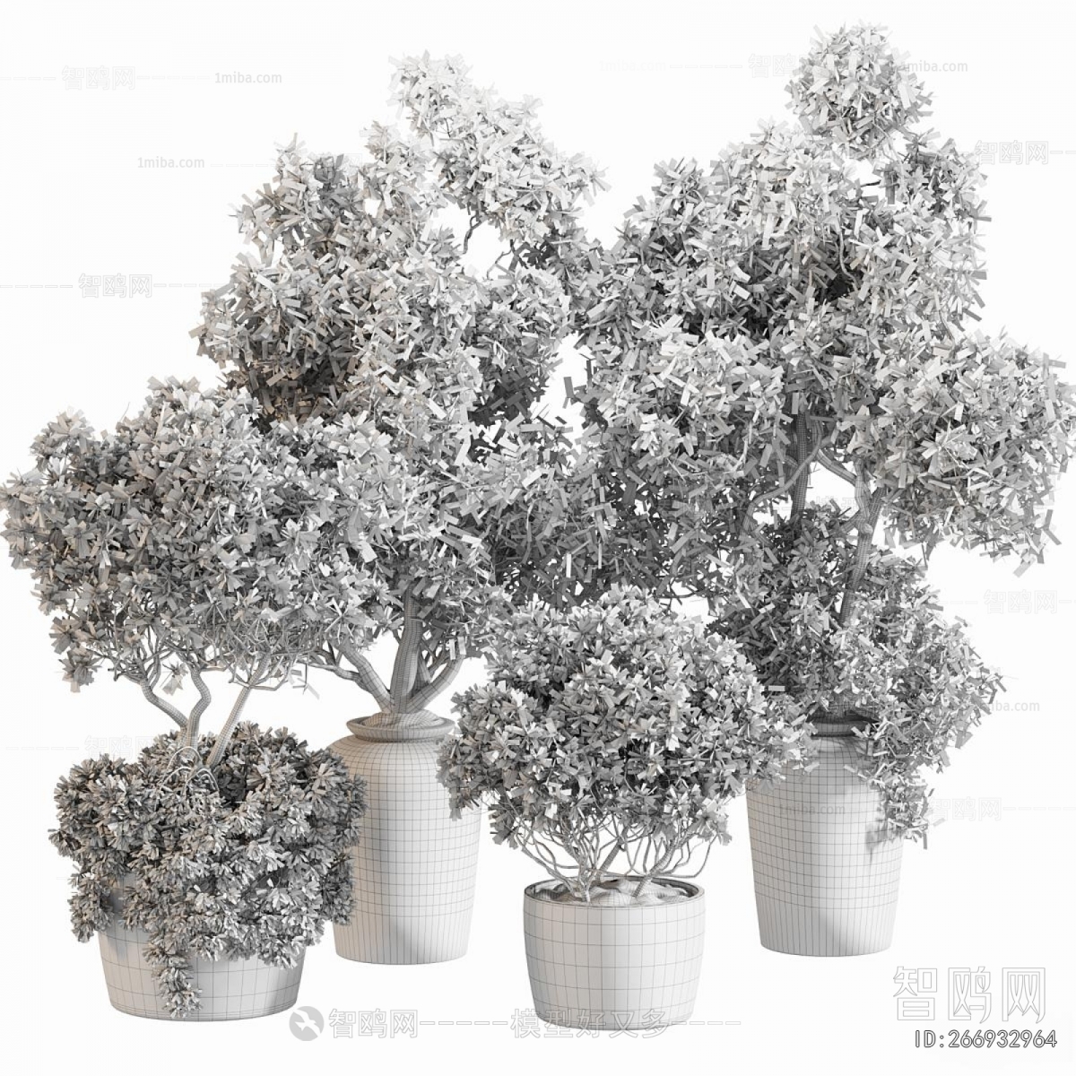 Modern Ground Green Plant Potted Plants