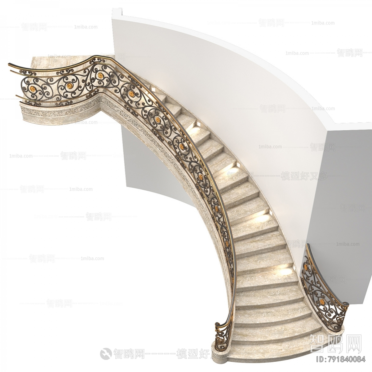 European Style Rotating Staircase