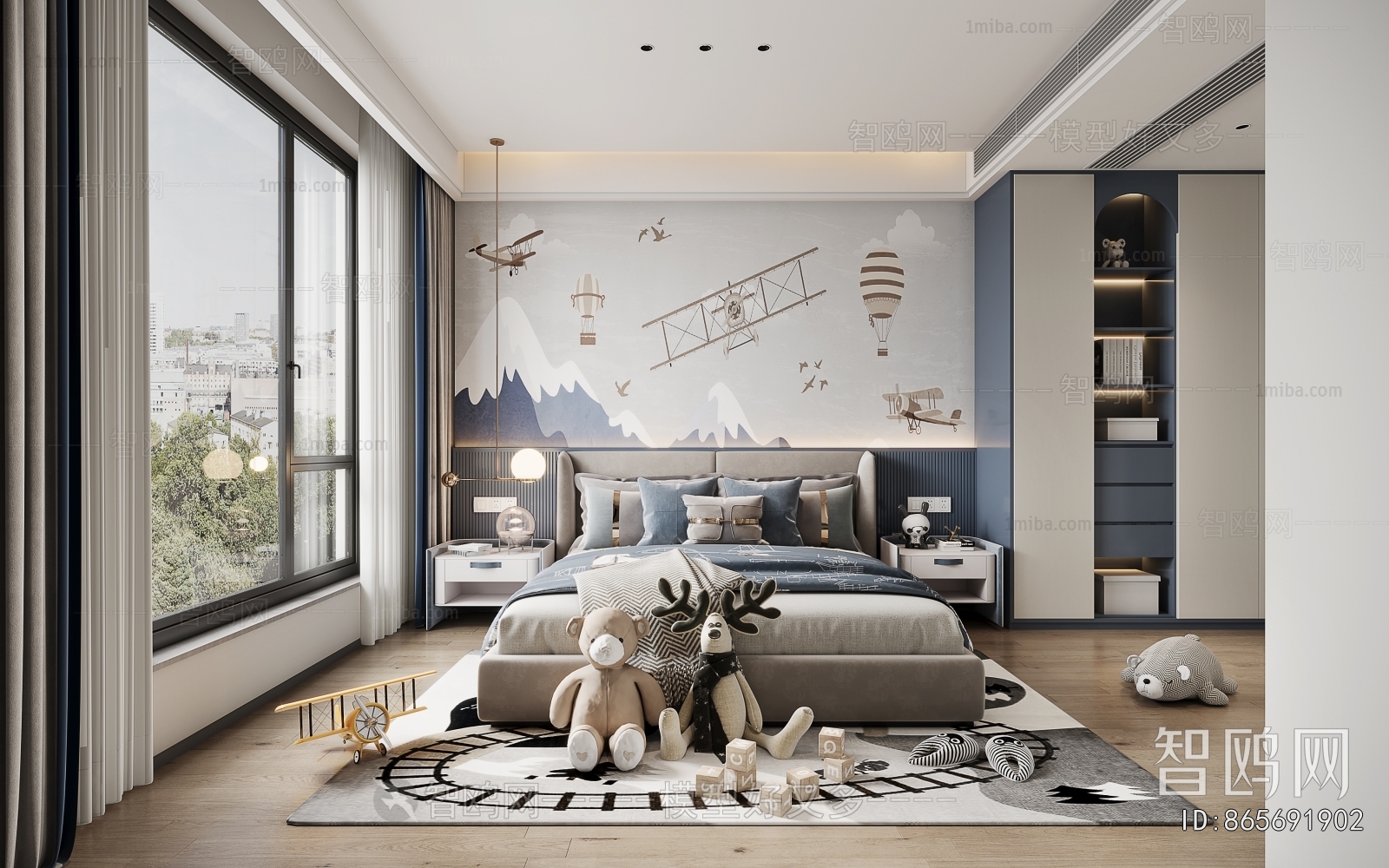 Modern Boy's Room And Son's Room