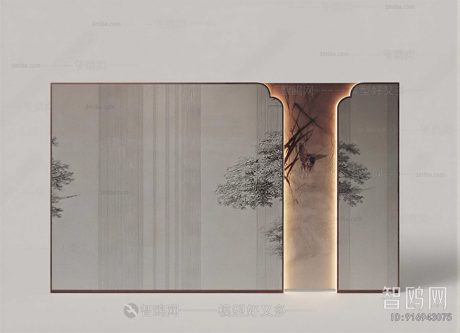 New Chinese Style TV Wall