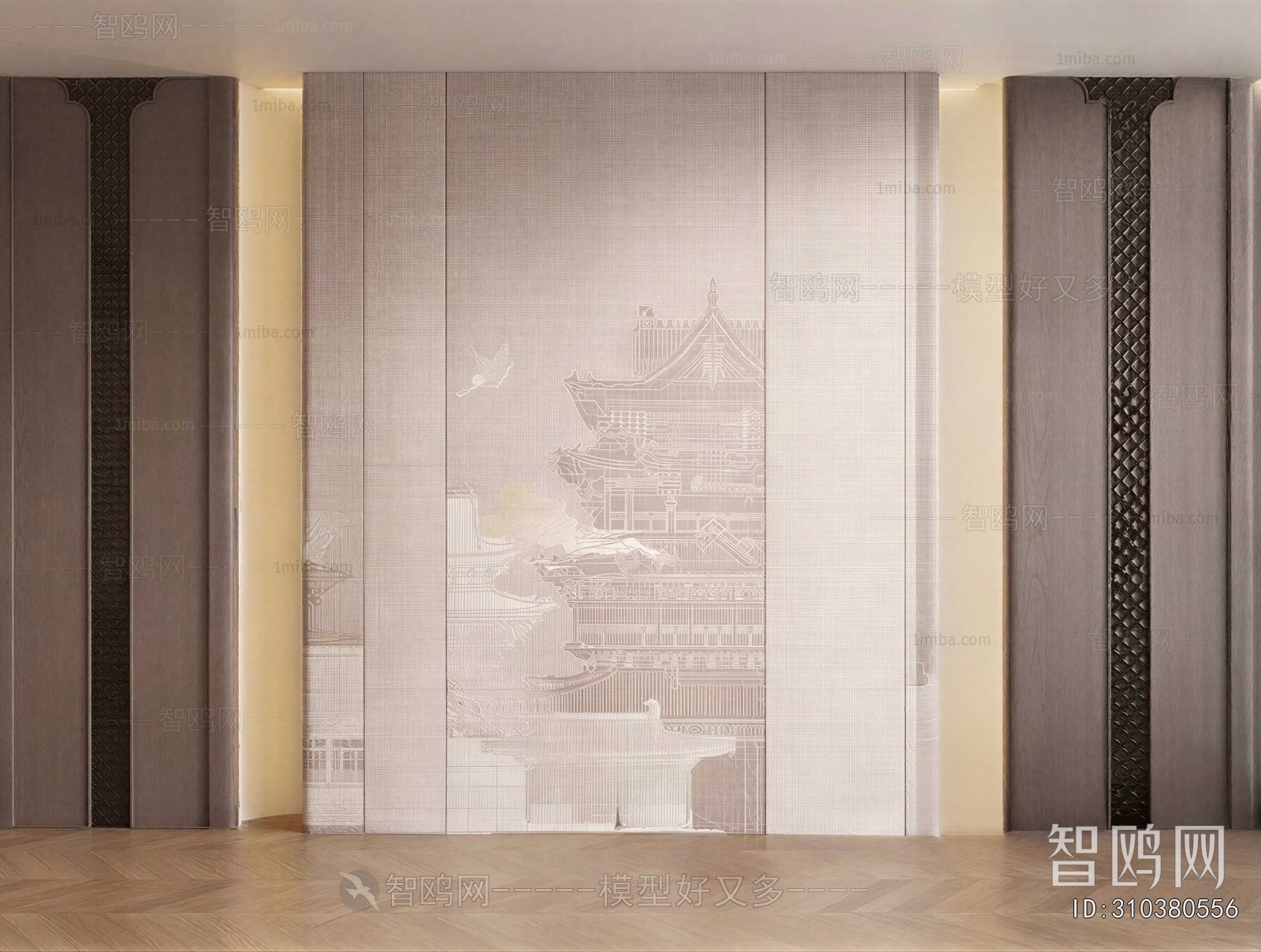 New Chinese Style TV Wall