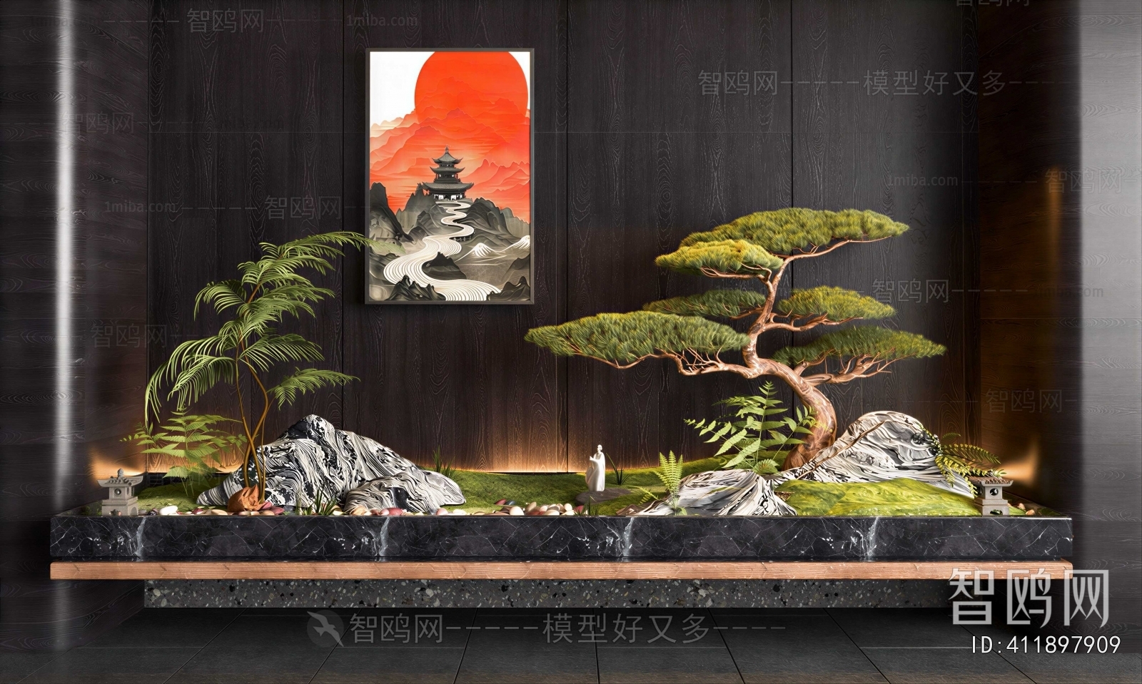 New Chinese Style Plant Landscaping