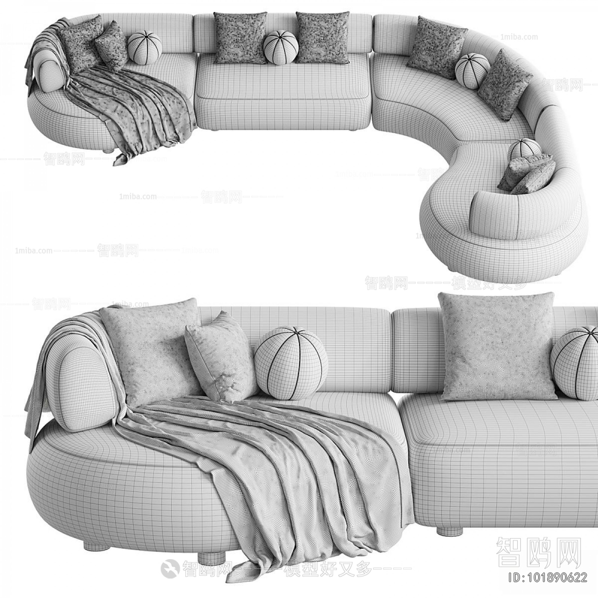 Modern Curved Sofa
