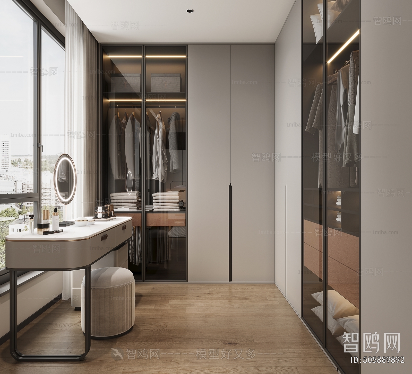 Modern Clothes Storage Area