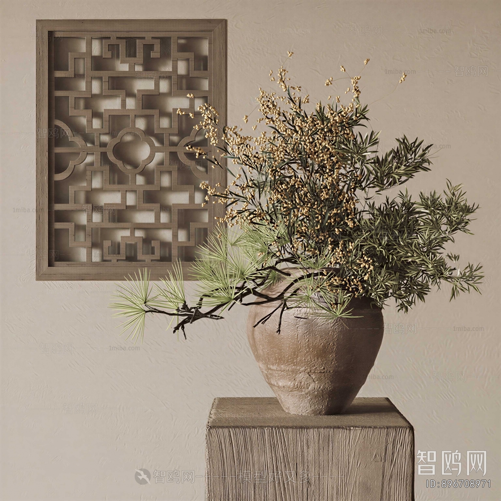 New Chinese Style Flower Arrangement