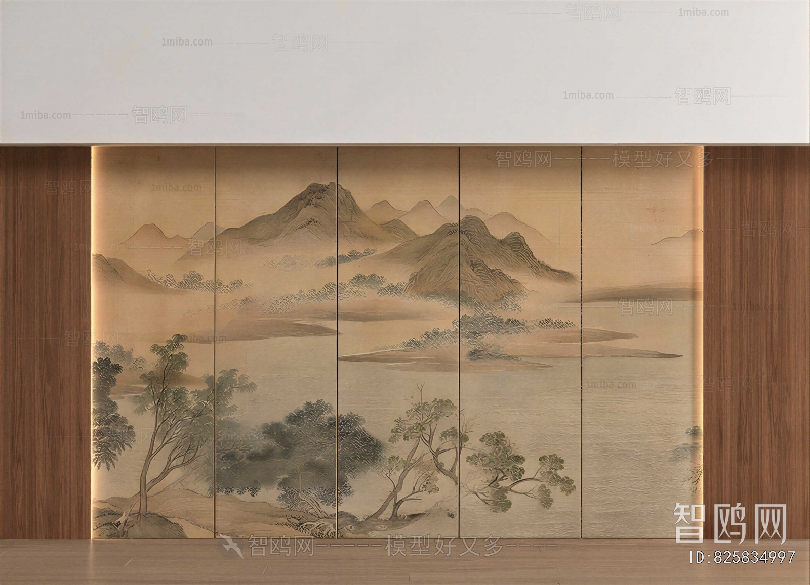 New Chinese Style TV Wall