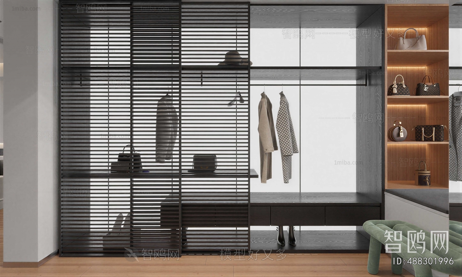 Modern Clothes Storage Area