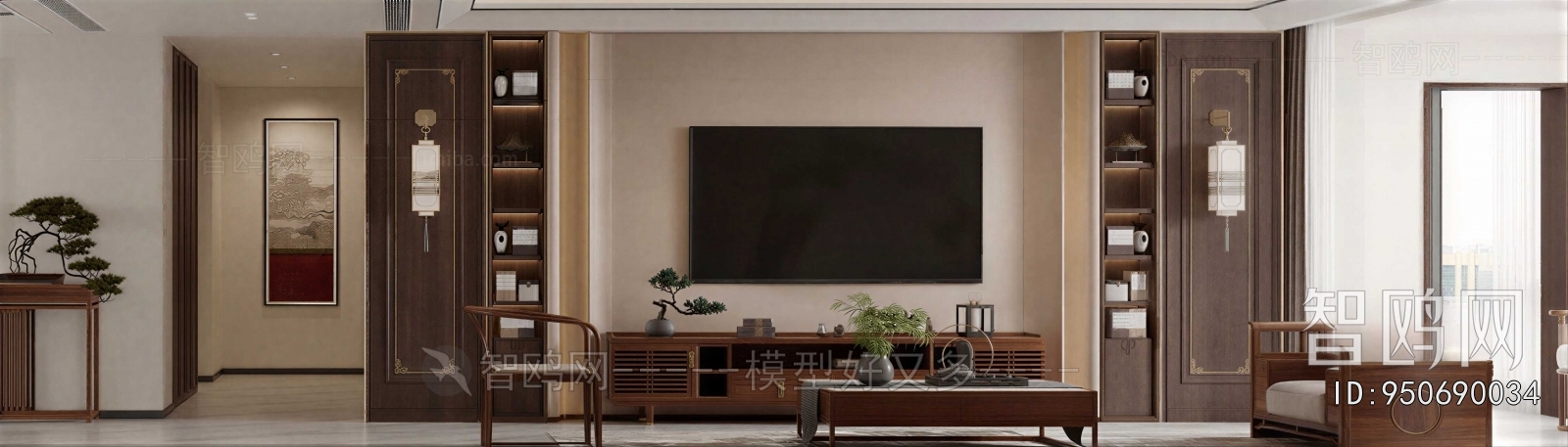 New Chinese Style A Living Room