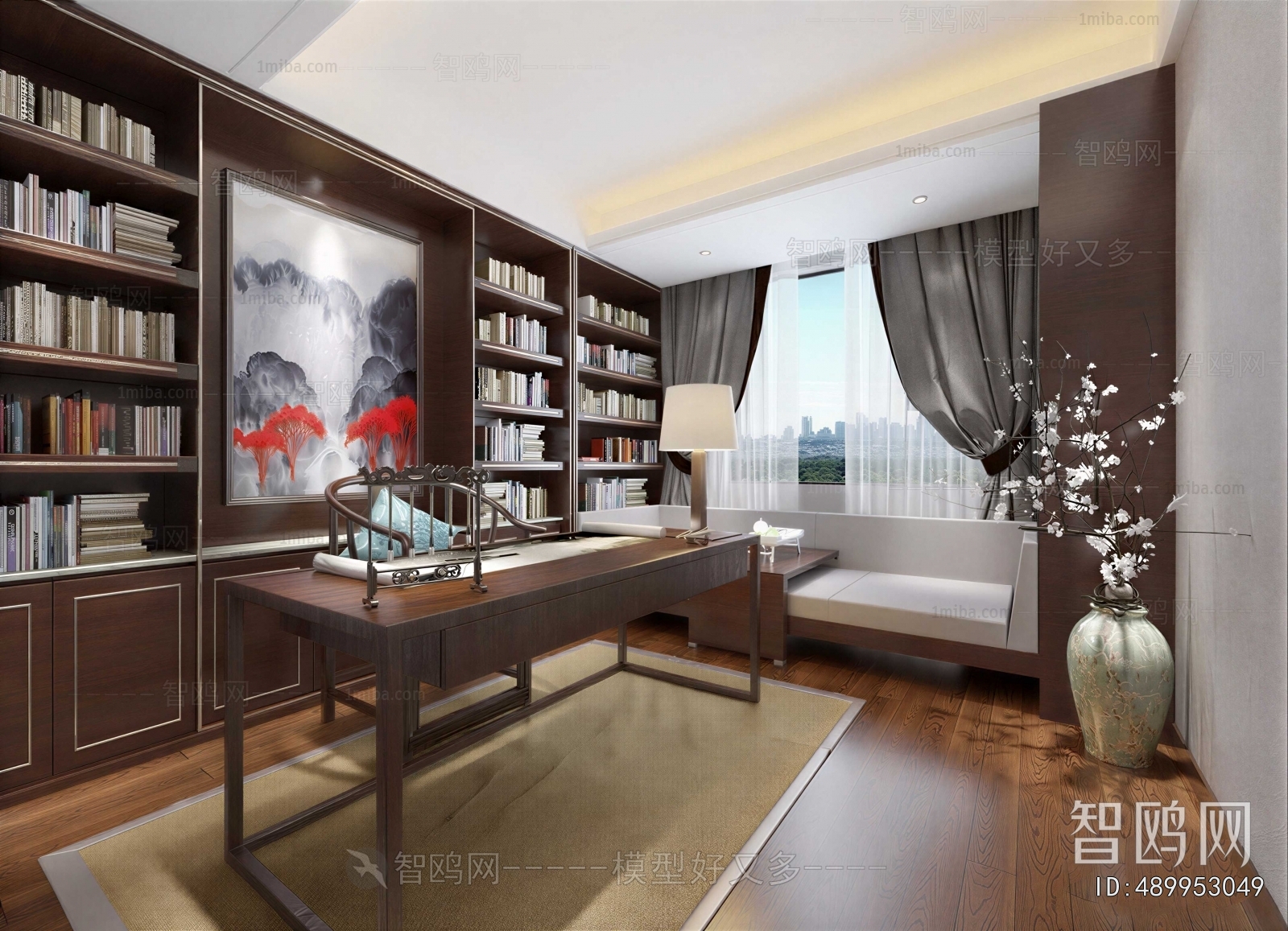 New Chinese Style Study Space