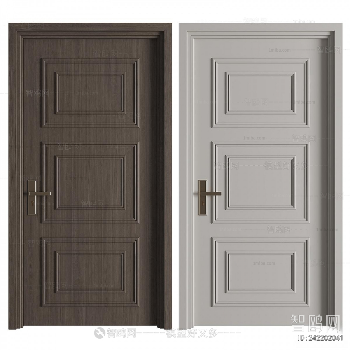 Simple European Style Single Door
