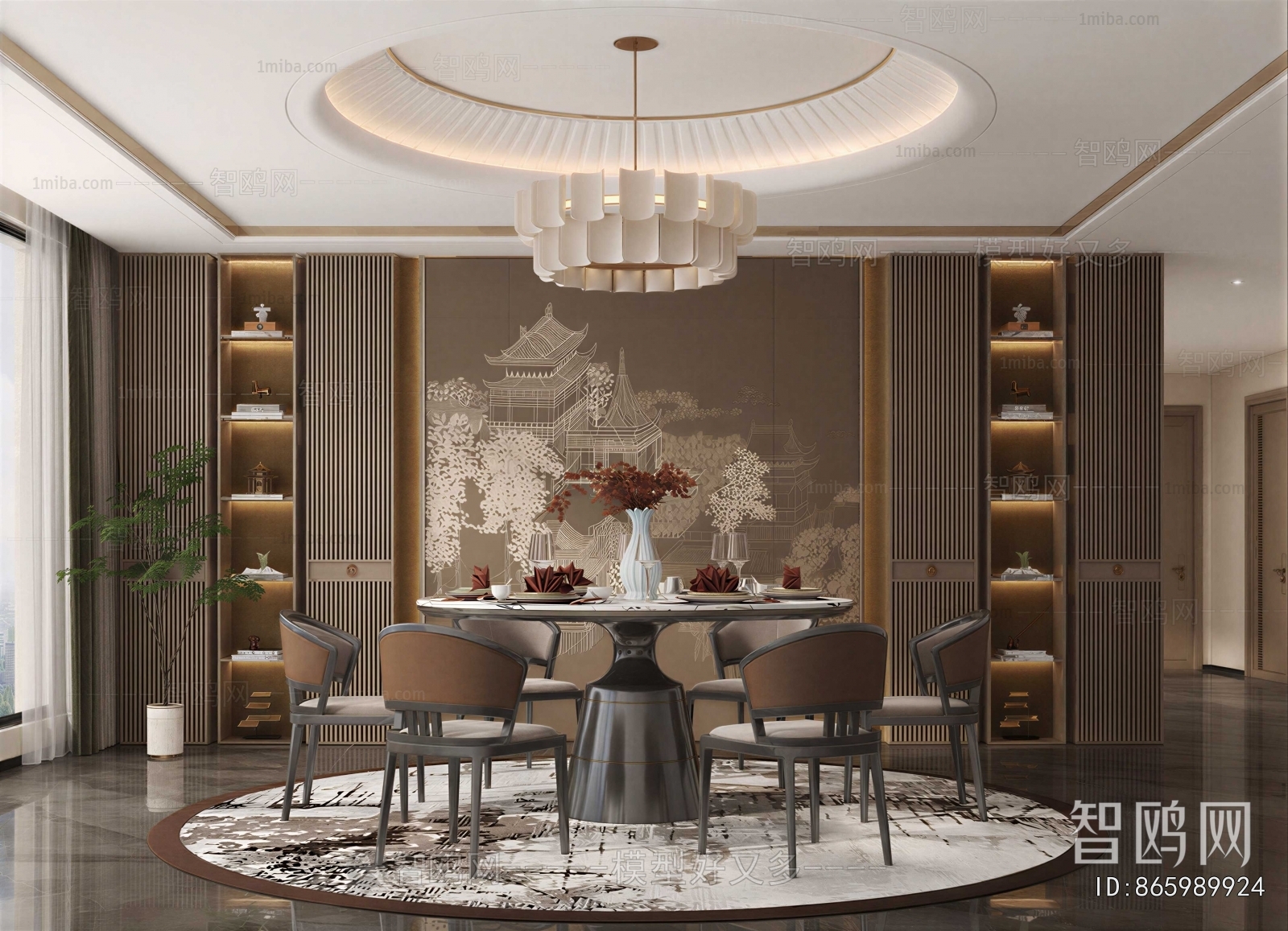 New Chinese Style Dining Room
