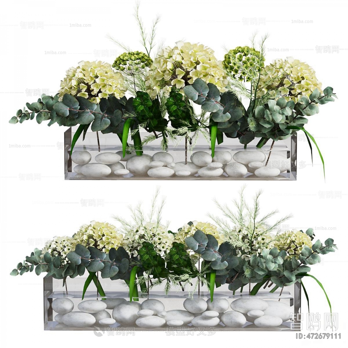 Modern Potted Green Plant