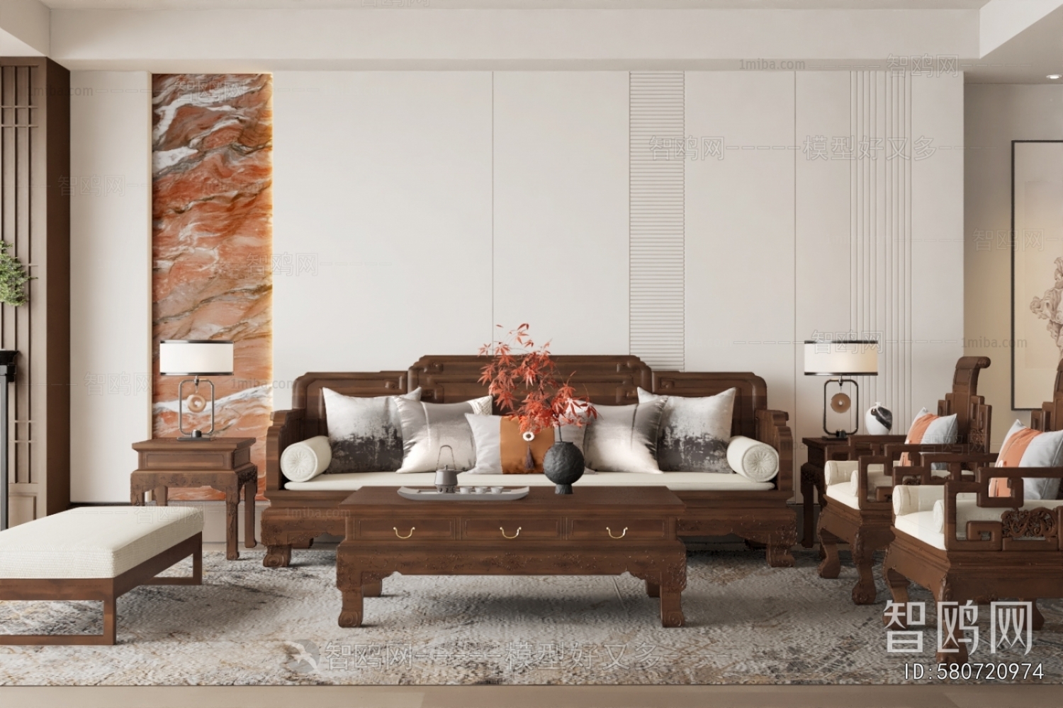 New Chinese Style A Living Room