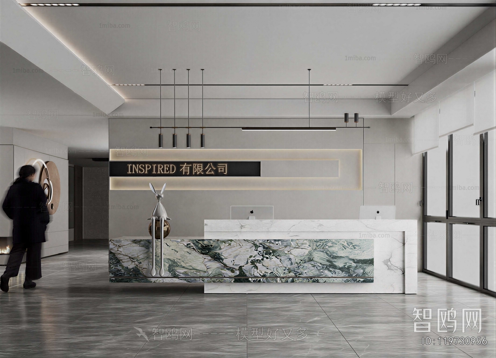 Modern Office Reception Desk