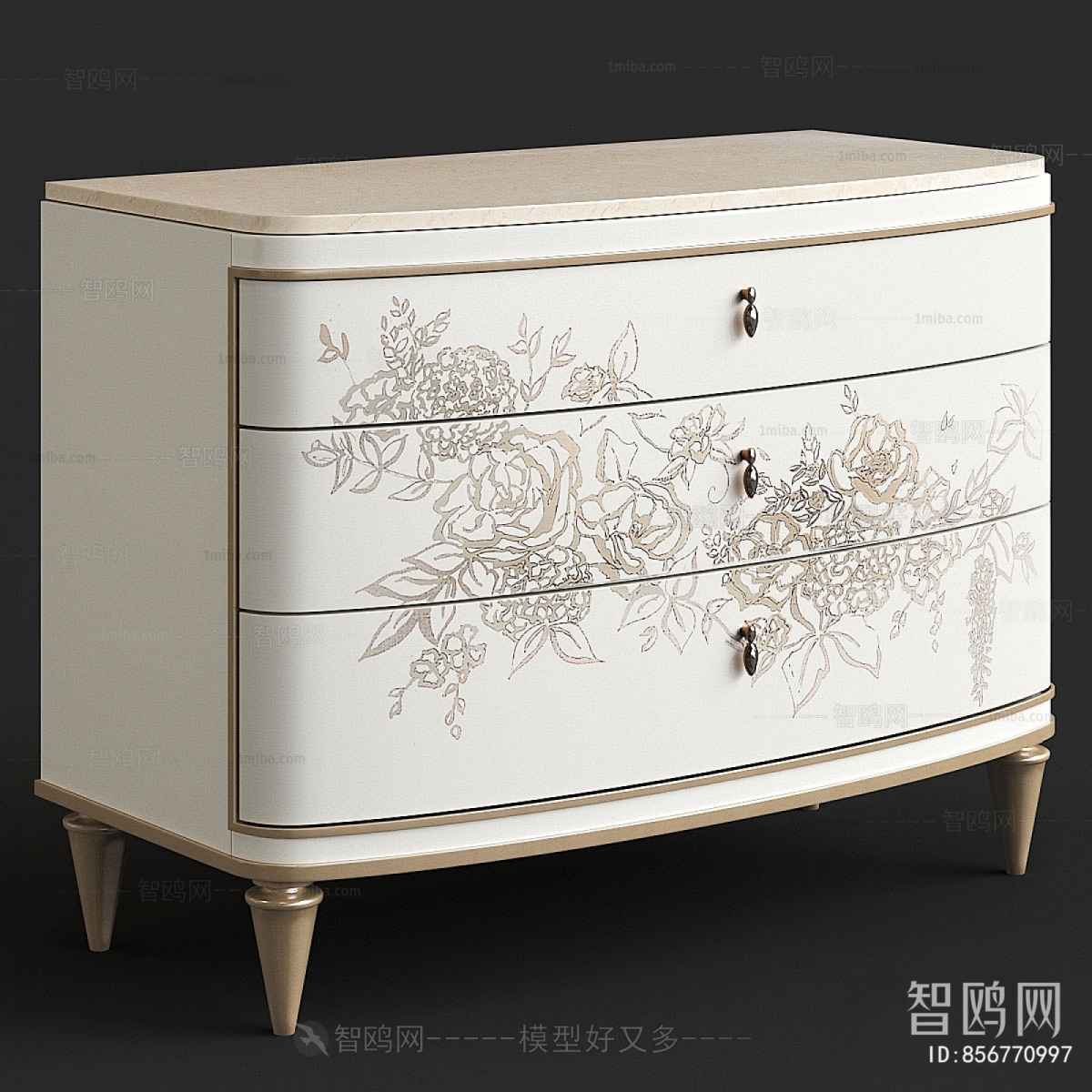 European Style Bedside Cupboard