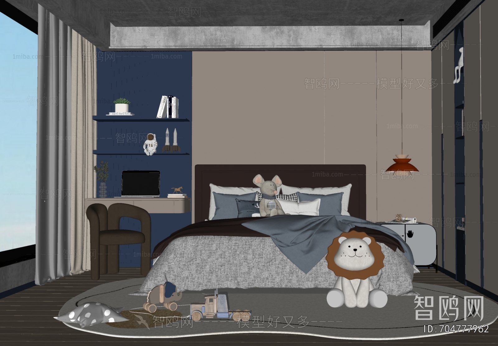 Modern Boy's Room And Son's Room