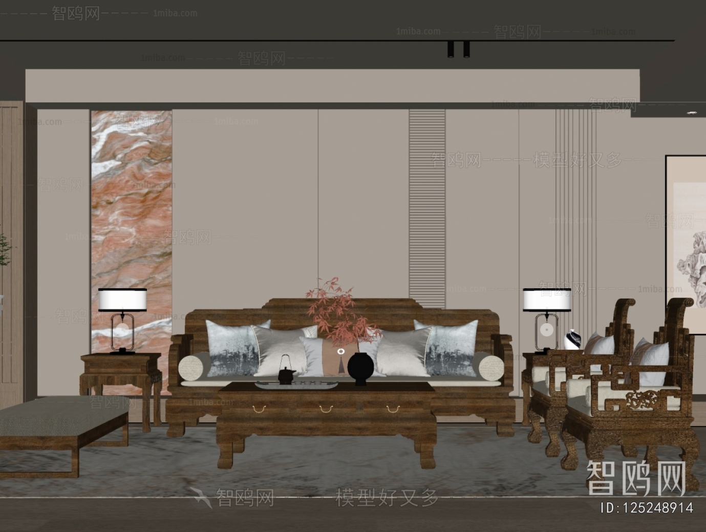 New Chinese Style Sofa Combination