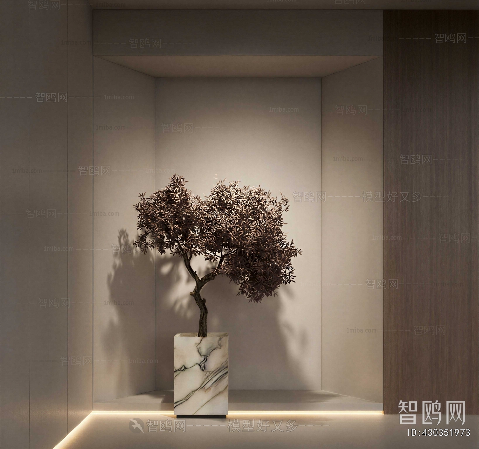 Modern Ground Green Plant Potted Plants