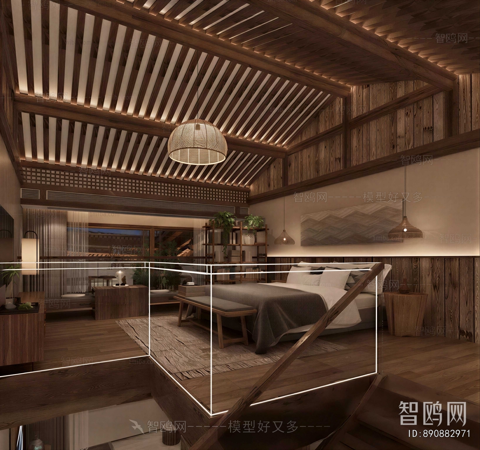 New Chinese Style Bedroom