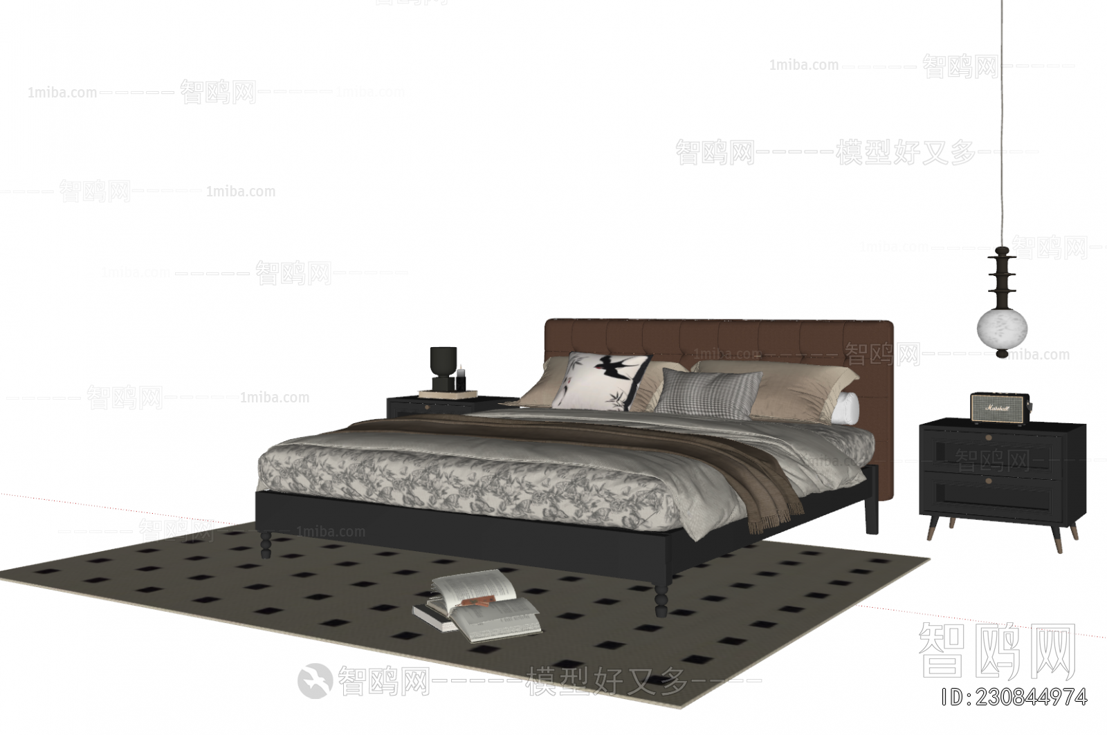 French Style Retro Style Double Bed