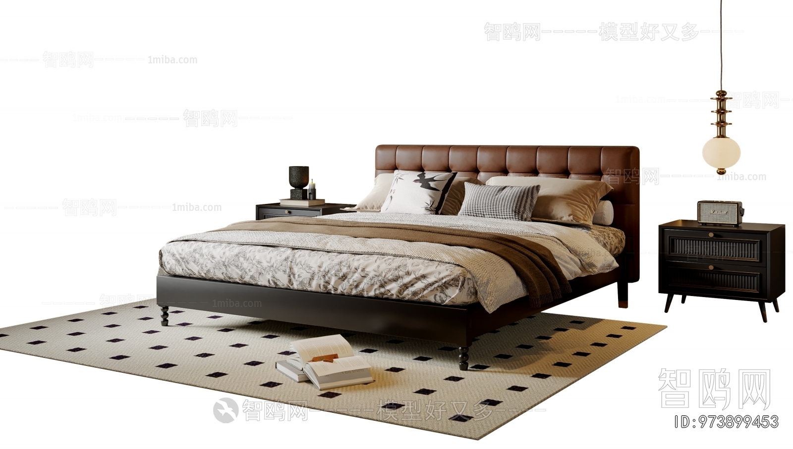 Retro Style Double Bed