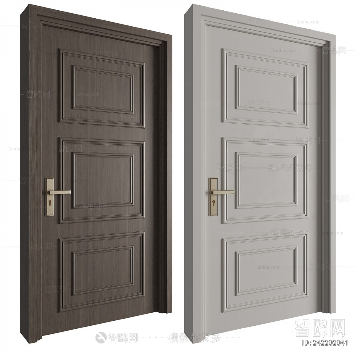 Simple European Style Single Door