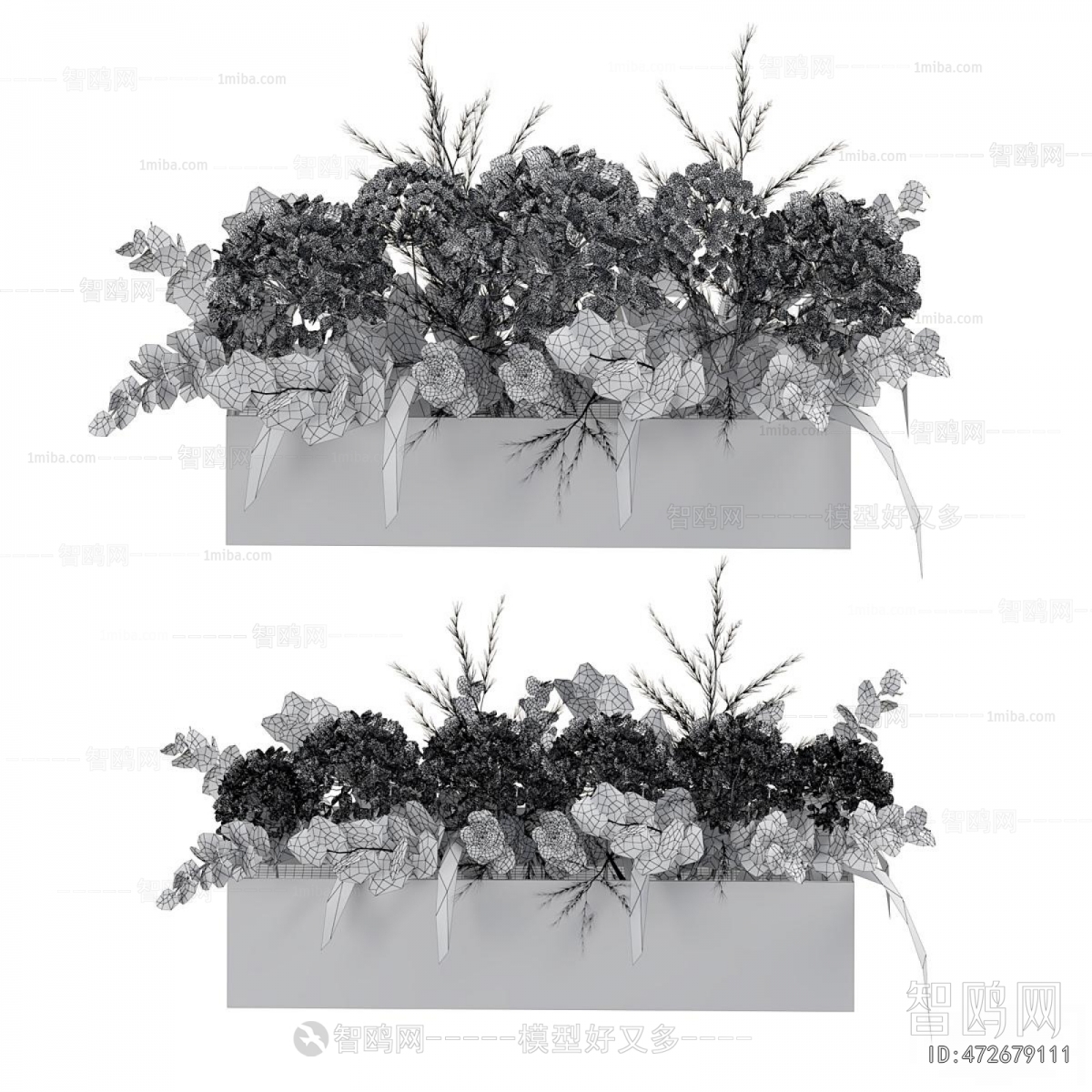 Modern Potted Green Plant