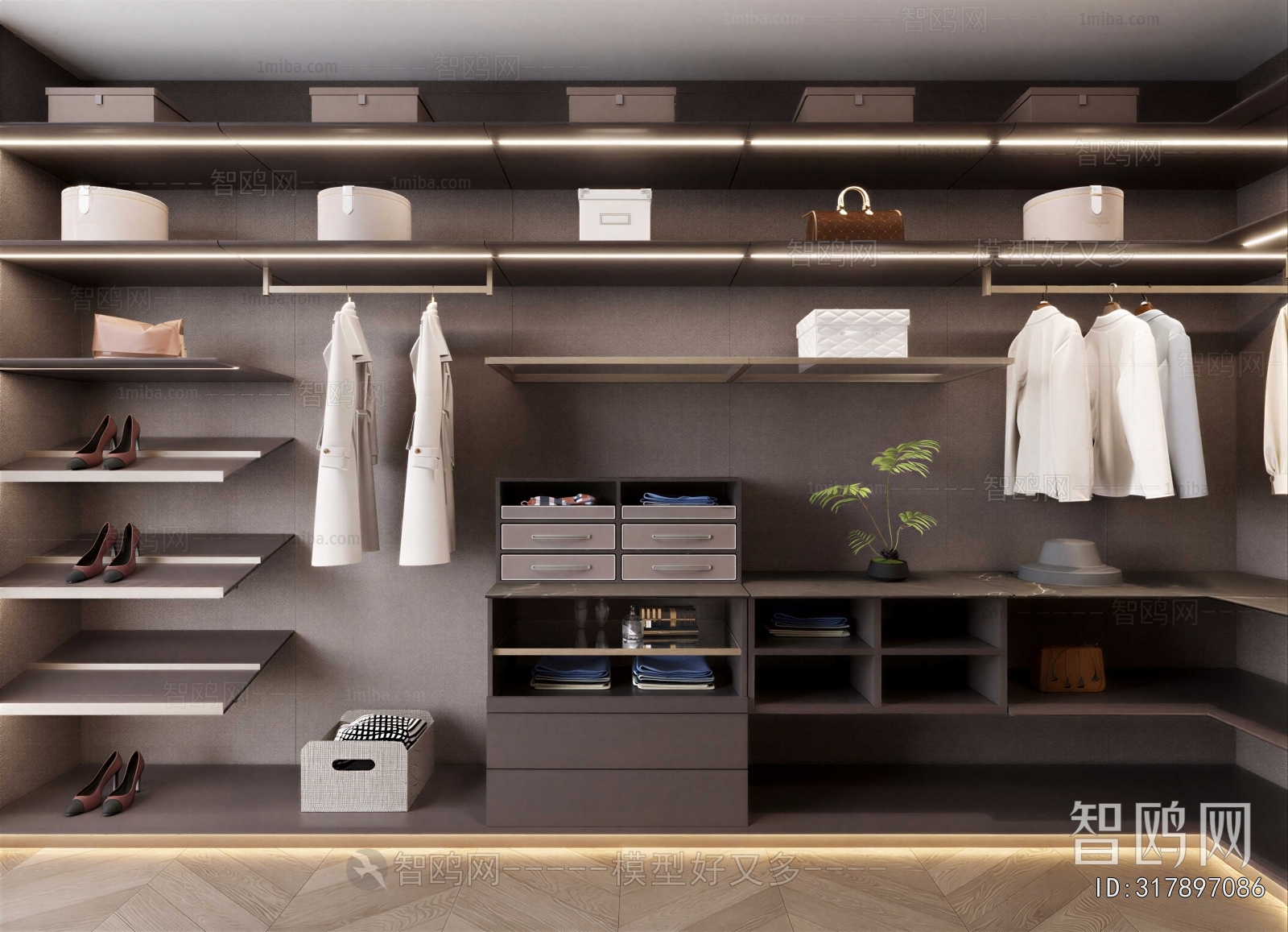 Modern Clothes Storage Area
