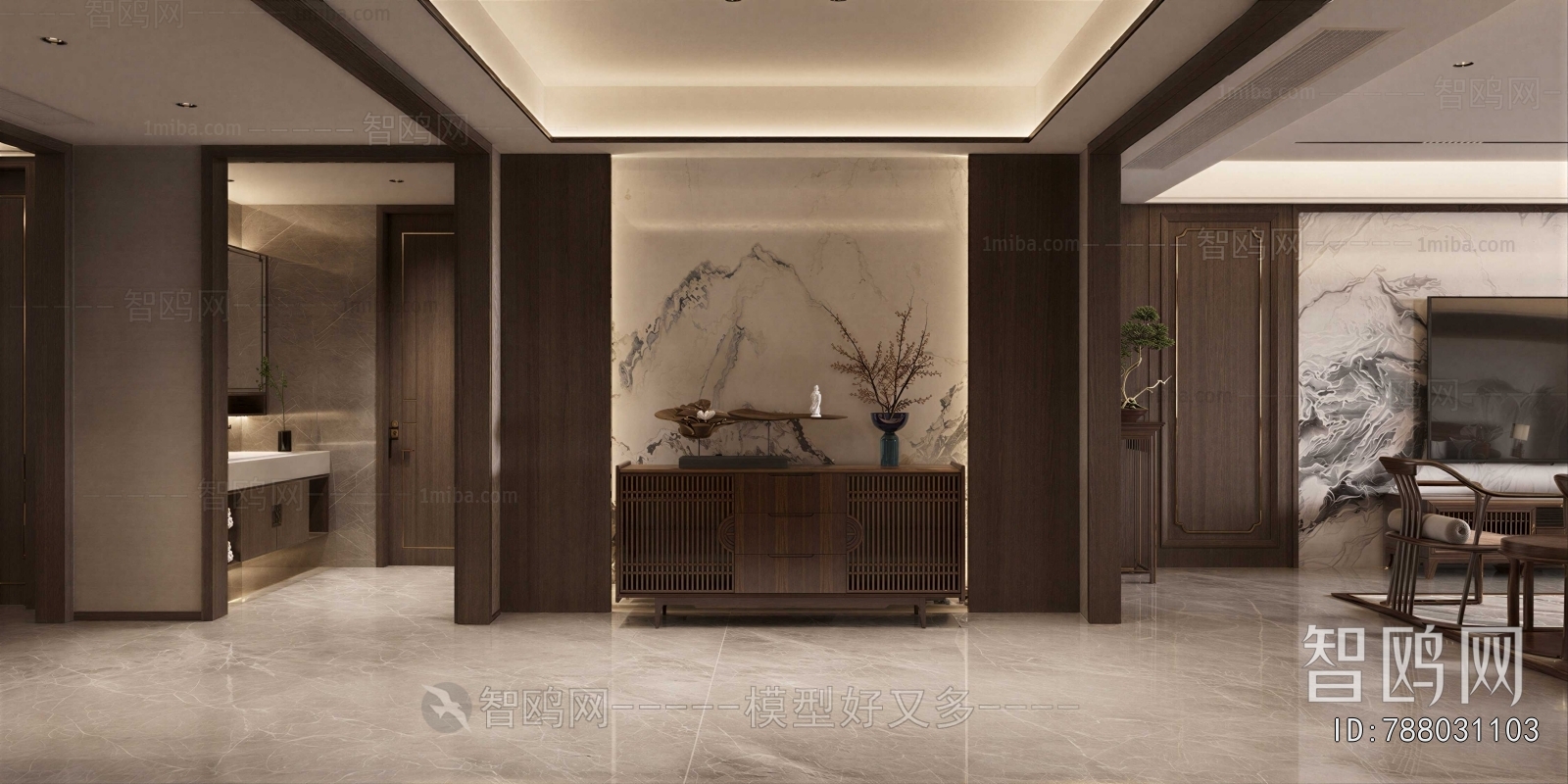 New Chinese Style Hallway