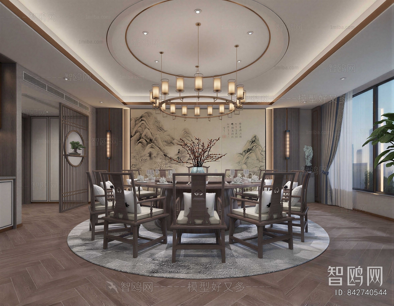 New Chinese Style Dining Room