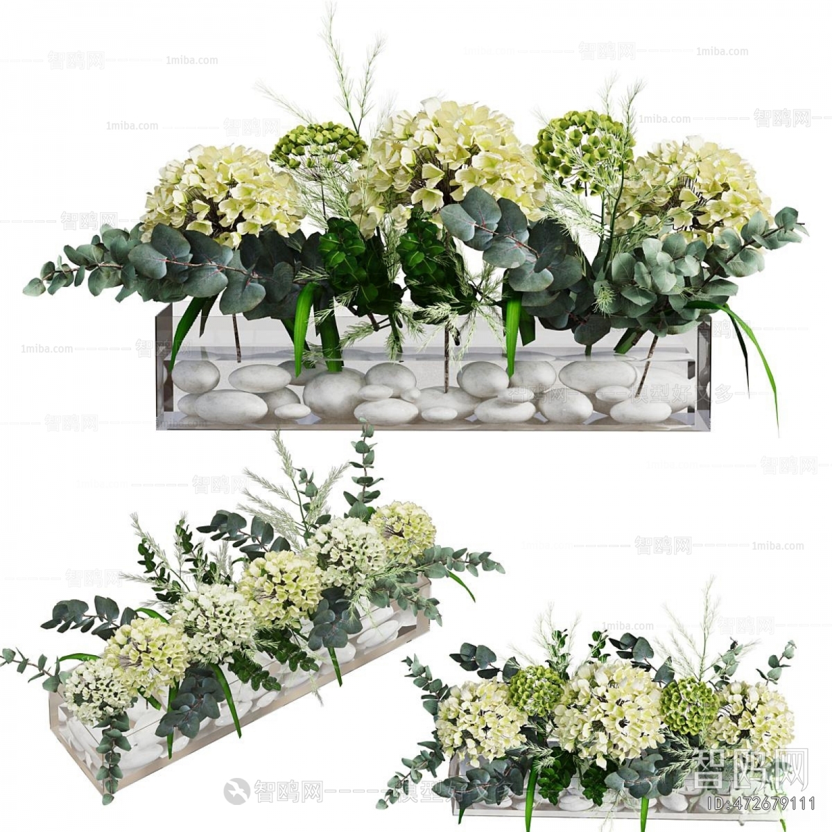 Modern Potted Green Plant