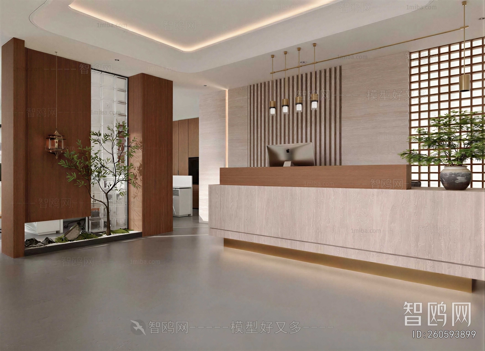 Modern Office Reception Desk