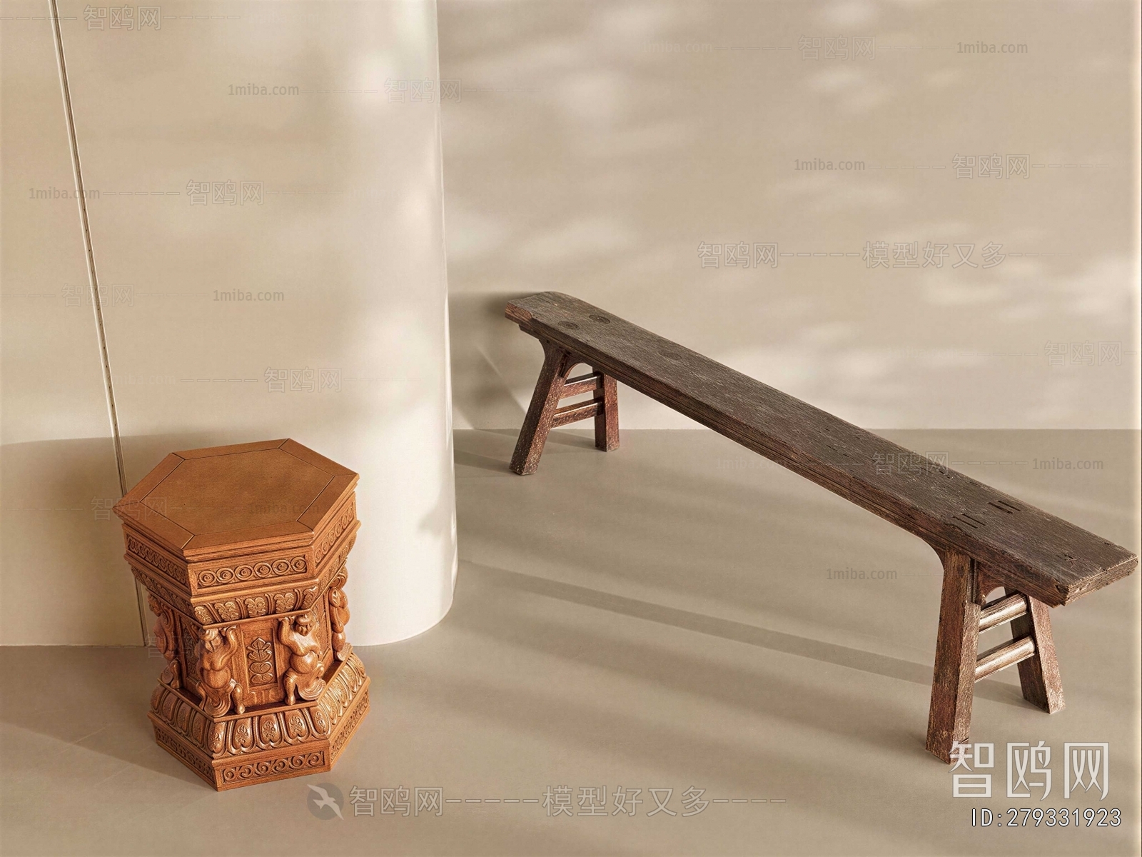 New Chinese Style Bench