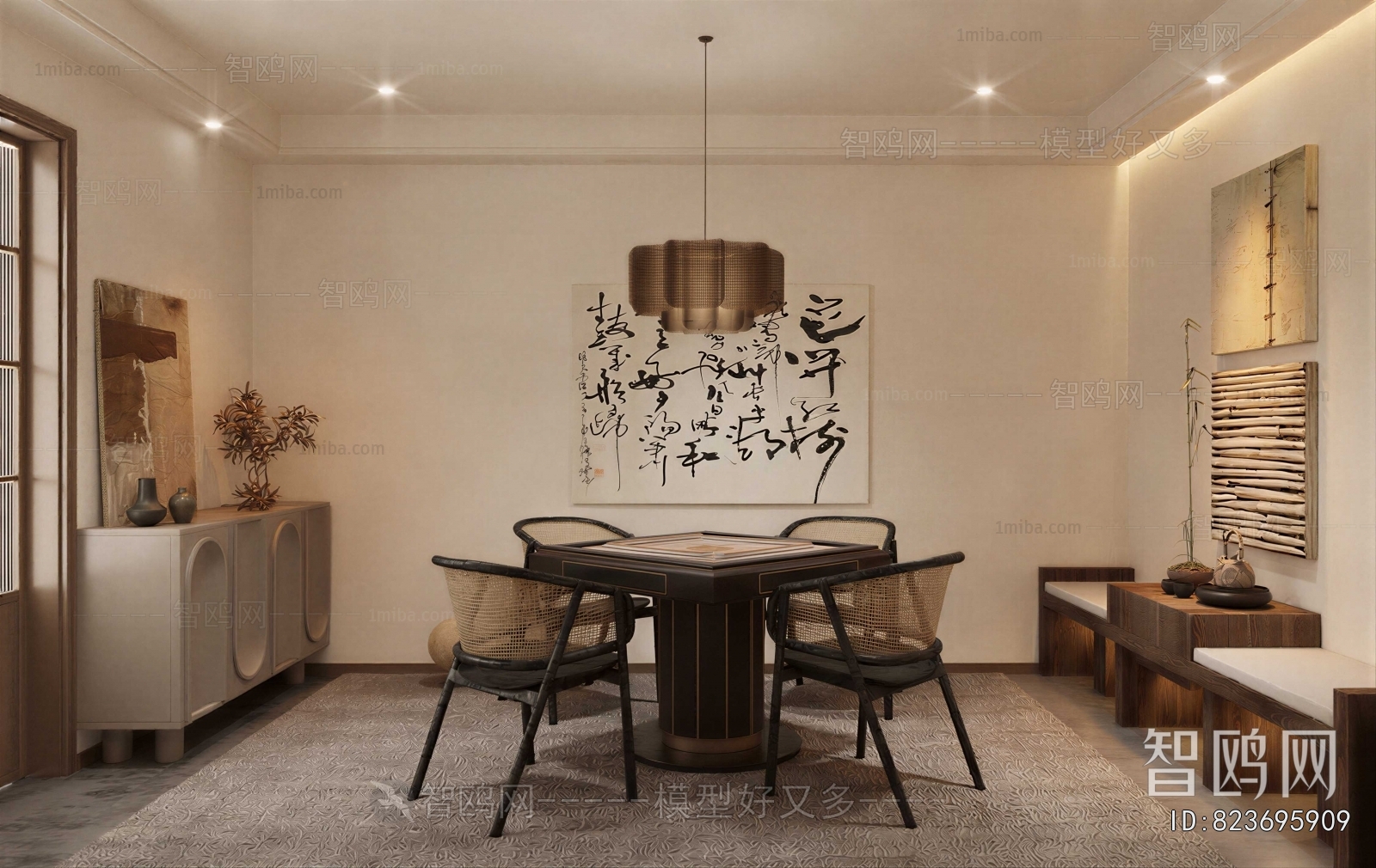 New Chinese Style Chess And Card Room