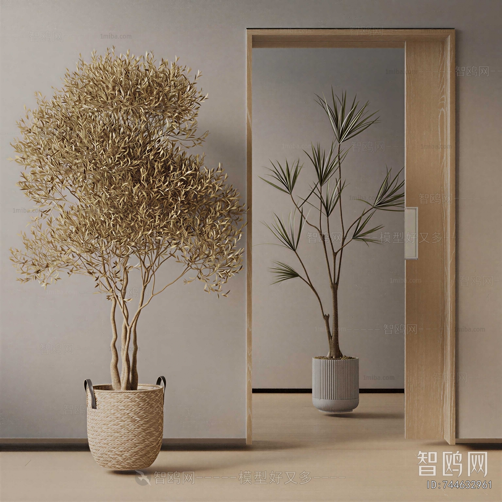 Modern Ground Green Plant Potted Plants