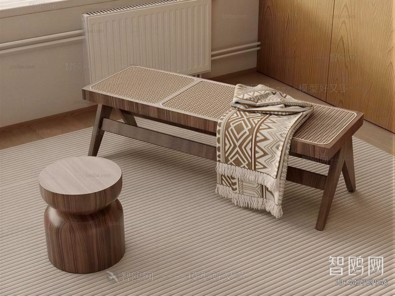 Wabi-sabi Style Bench