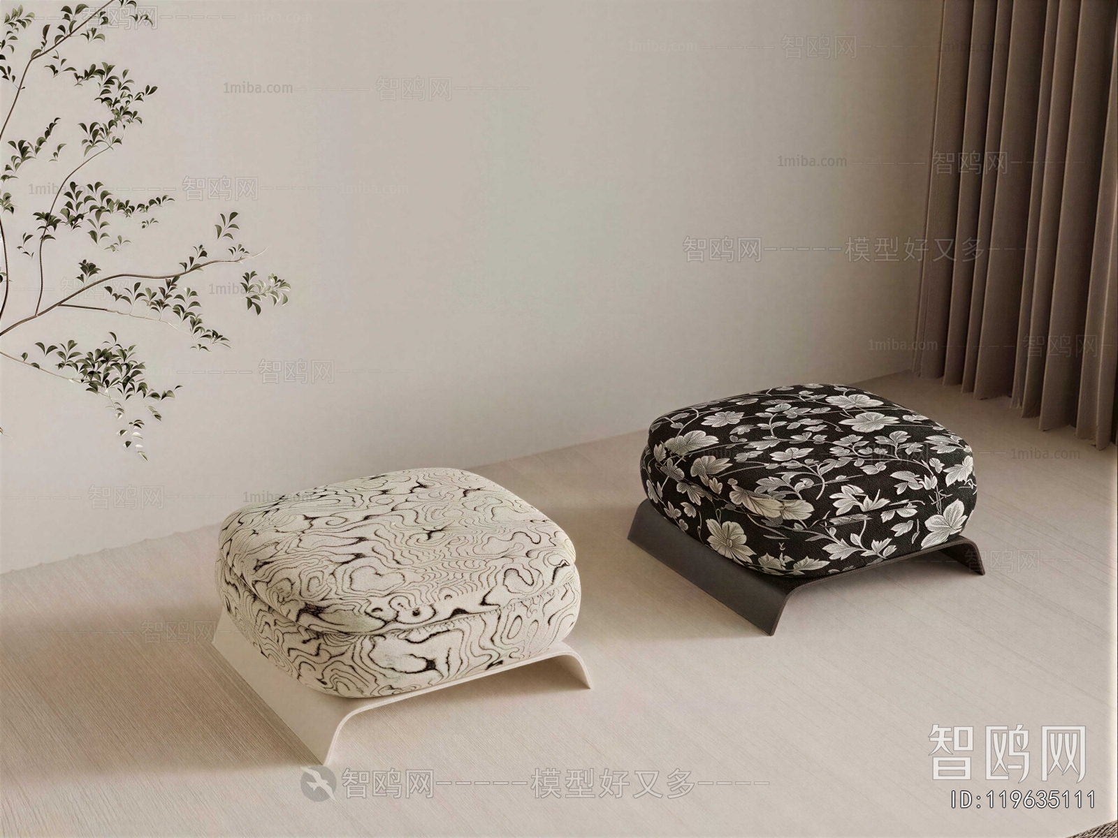 French Style Sofa Stool