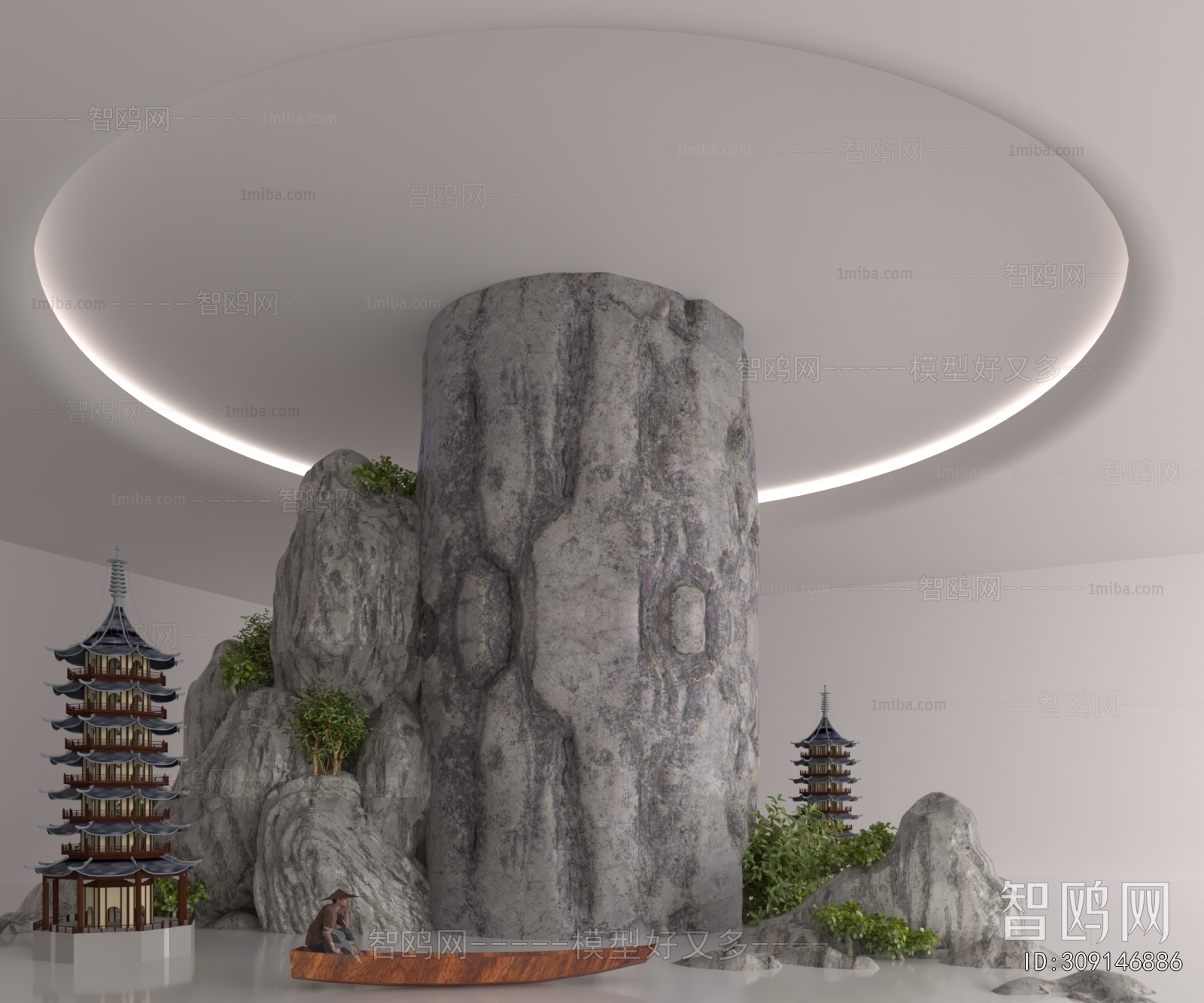 New Chinese Style Plant Landscaping