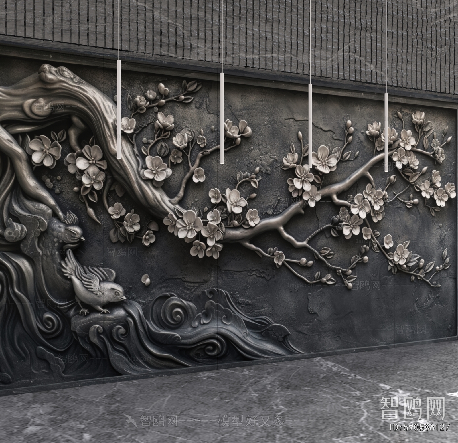 New Chinese Style TV Wall