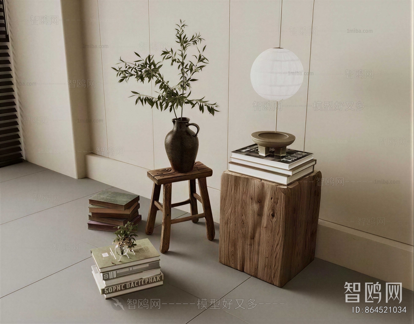 Wabi-sabi Style Side Table/corner Table