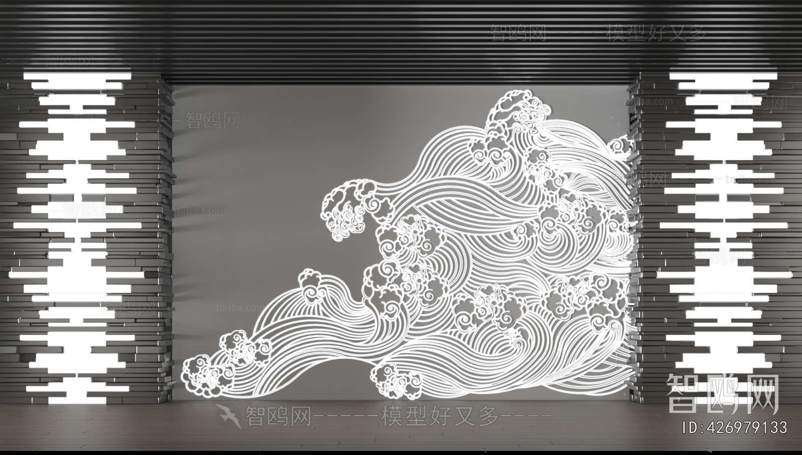 New Chinese Style TV Wall