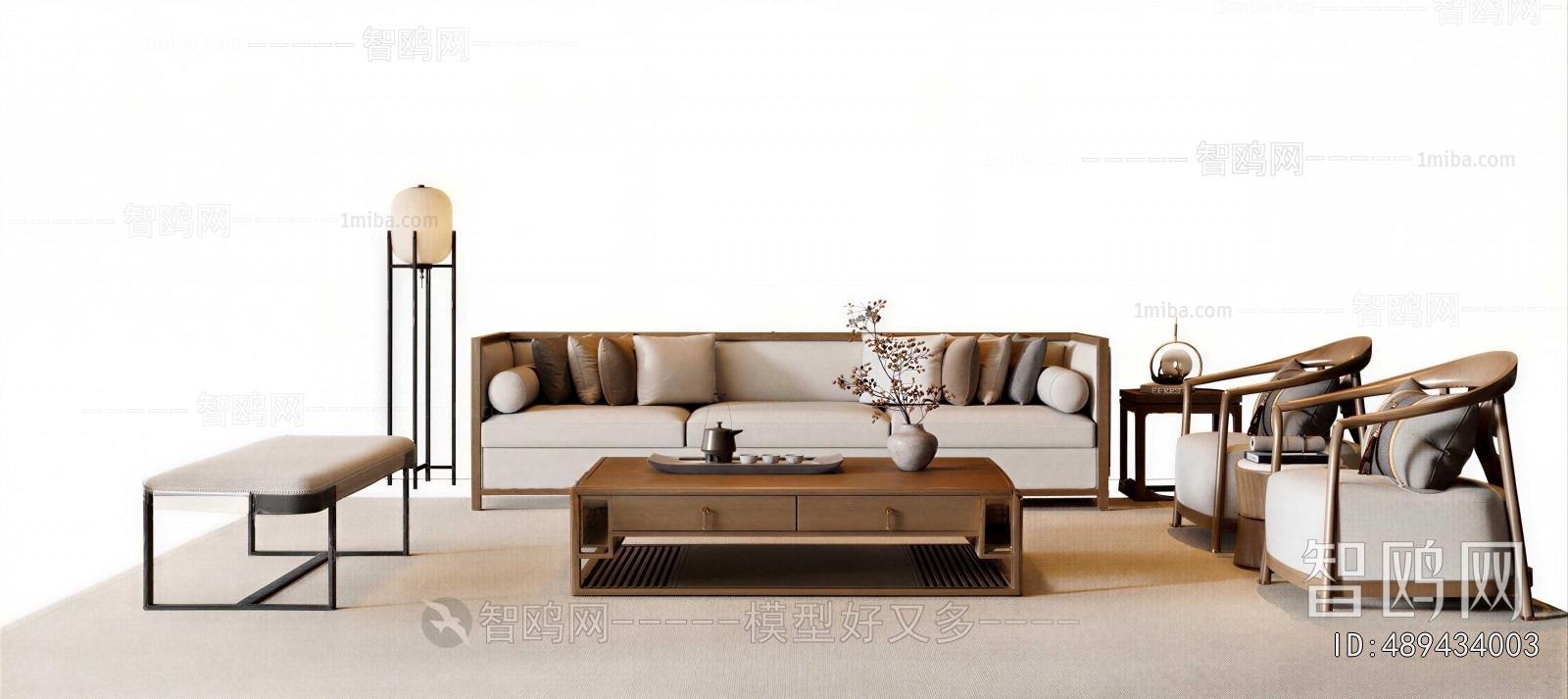 New Chinese Style Sofa Combination