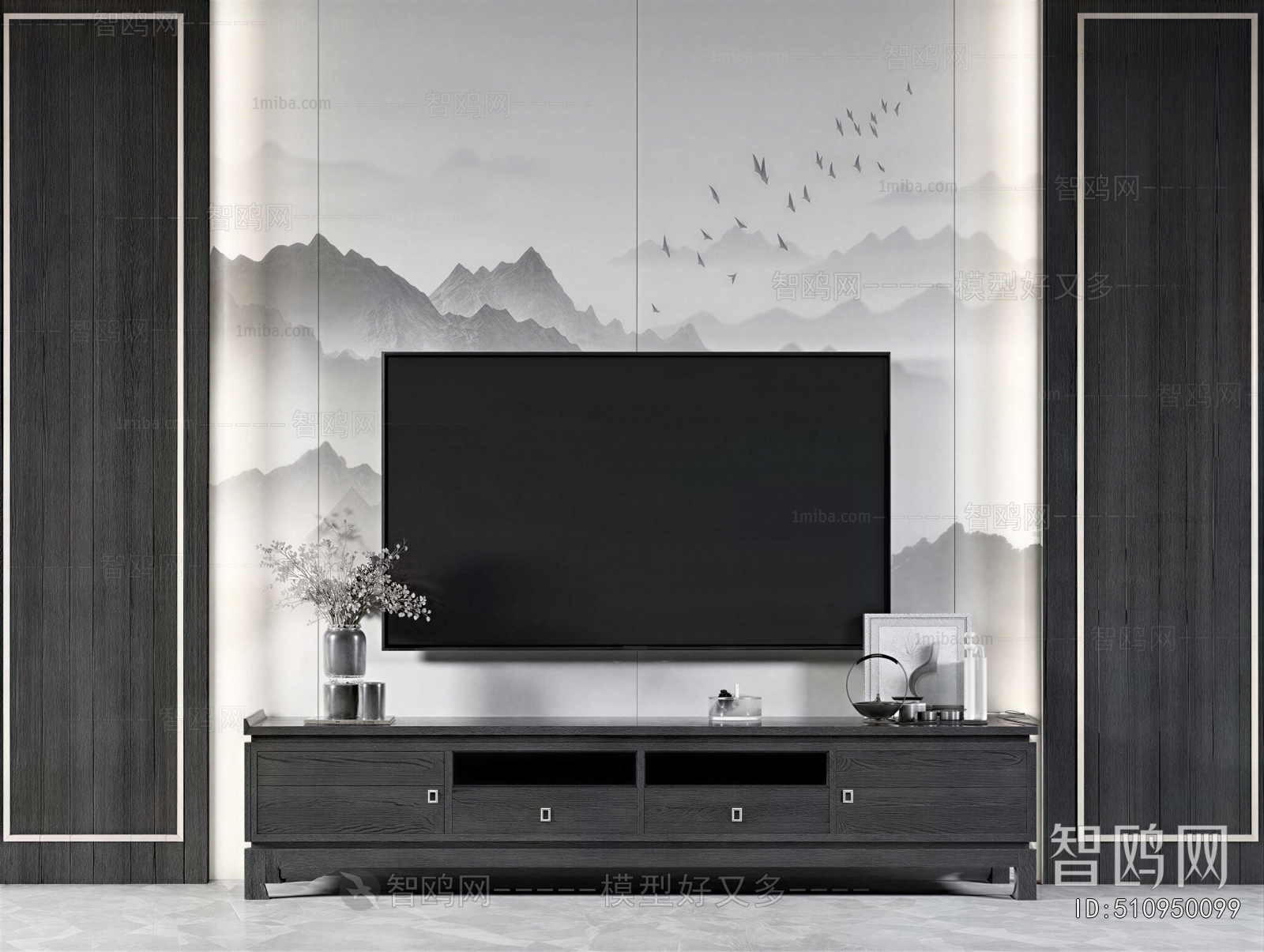 New Chinese Style TV Cabinet