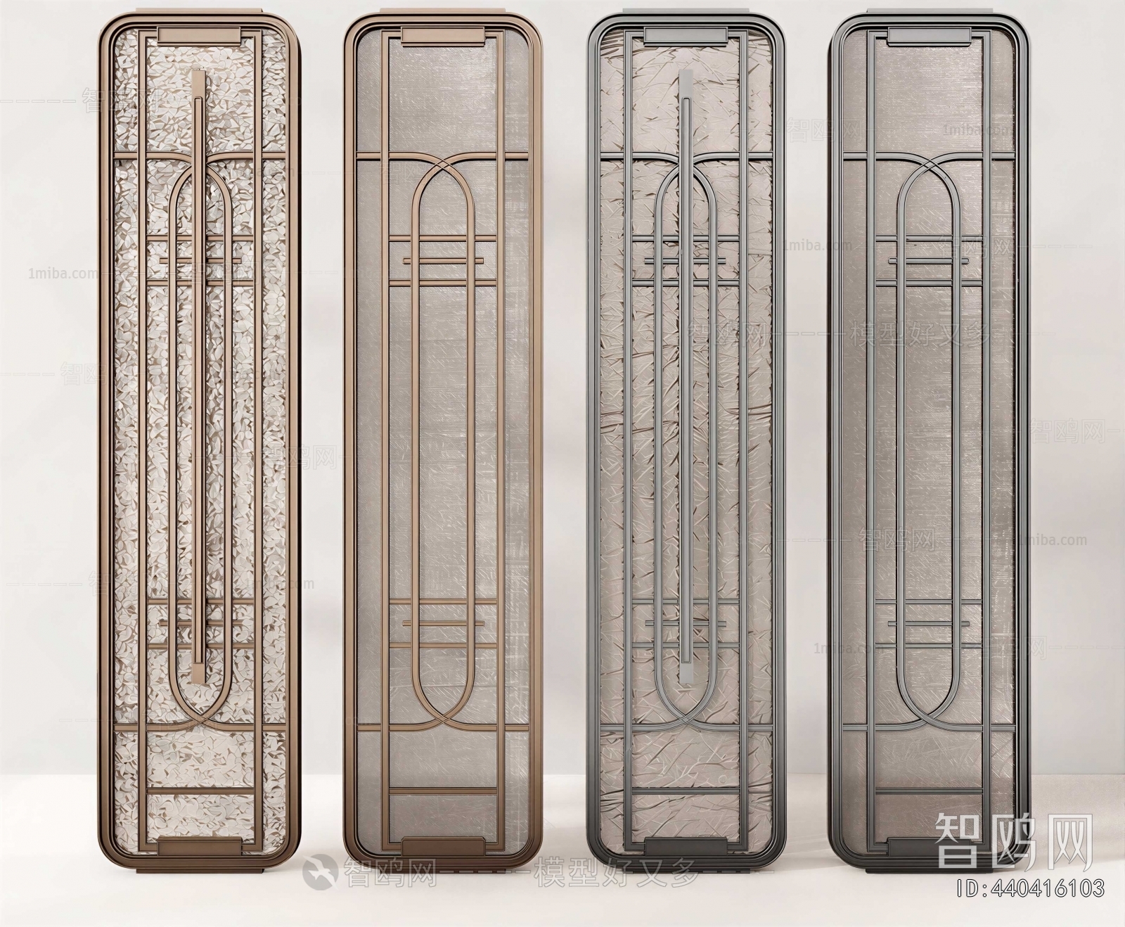 New Chinese Style Glass Screen Partition