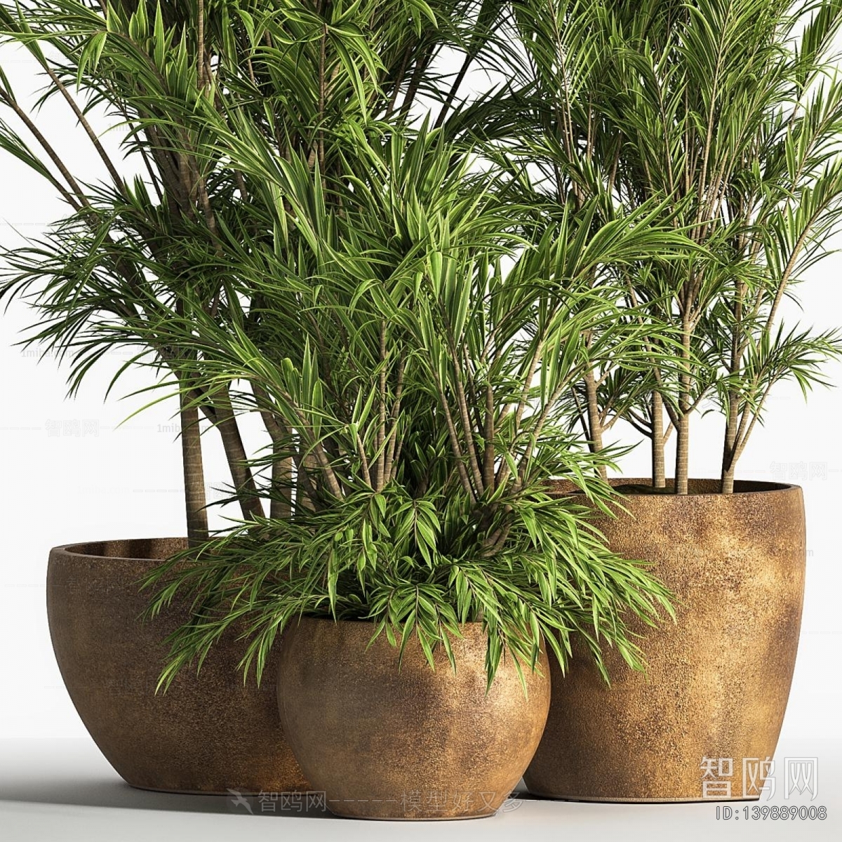 Modern Ground Green Plant Potted Plants