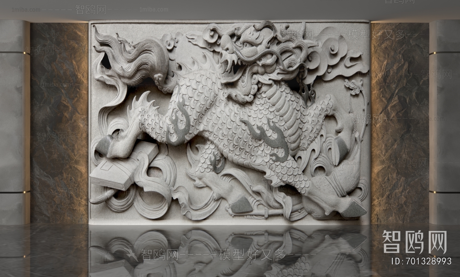 New Chinese Style TV Wall