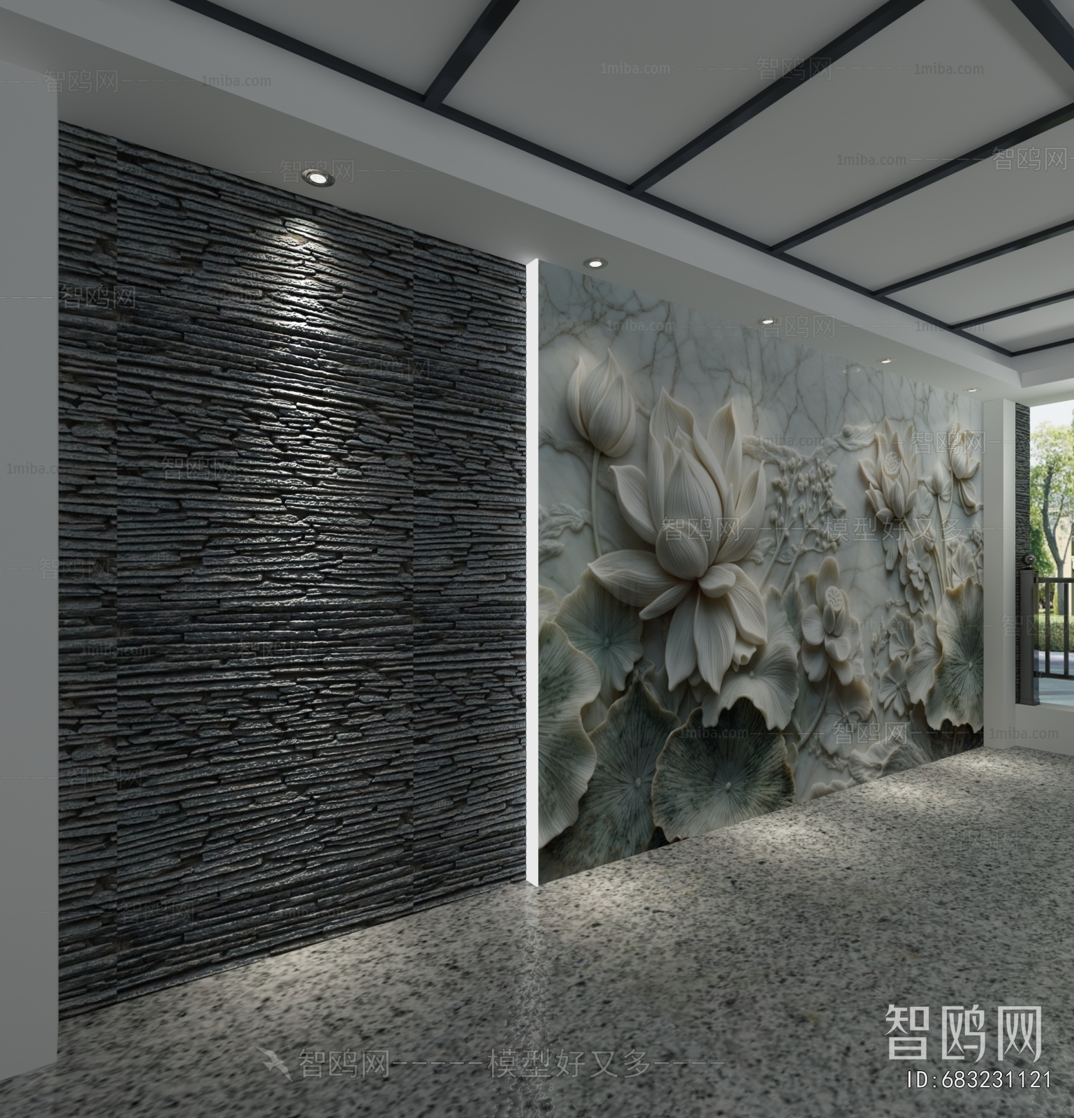 New Chinese Style TV Wall