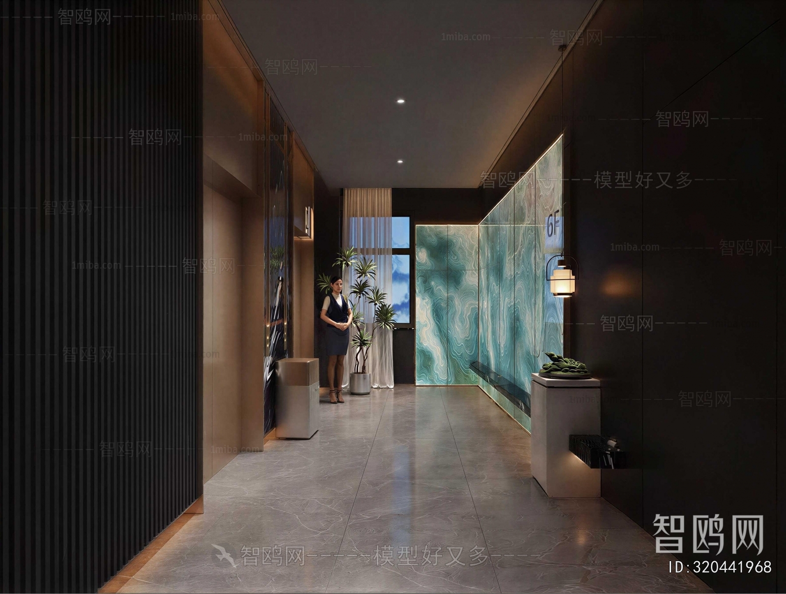 Modern Office Elevator Hall