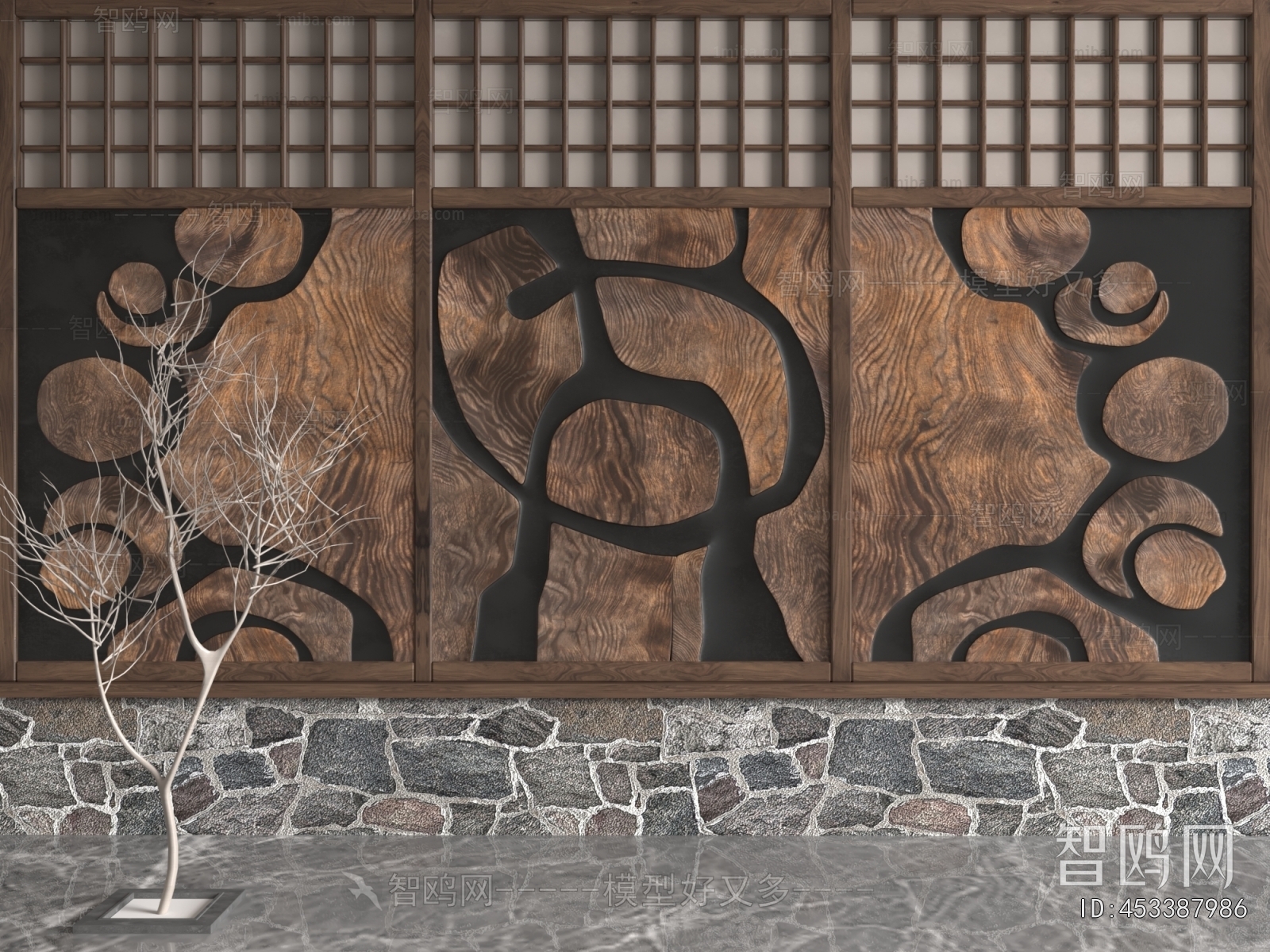 New Chinese Style TV Wall