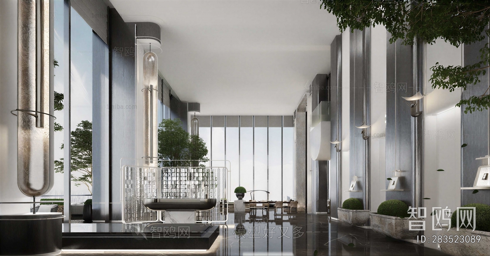 New Chinese Style Office Reception Desk